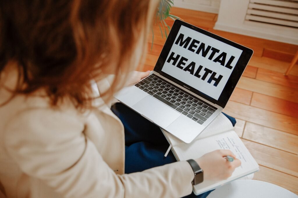 Learner completing mental health and social care courses online with Younique Talent